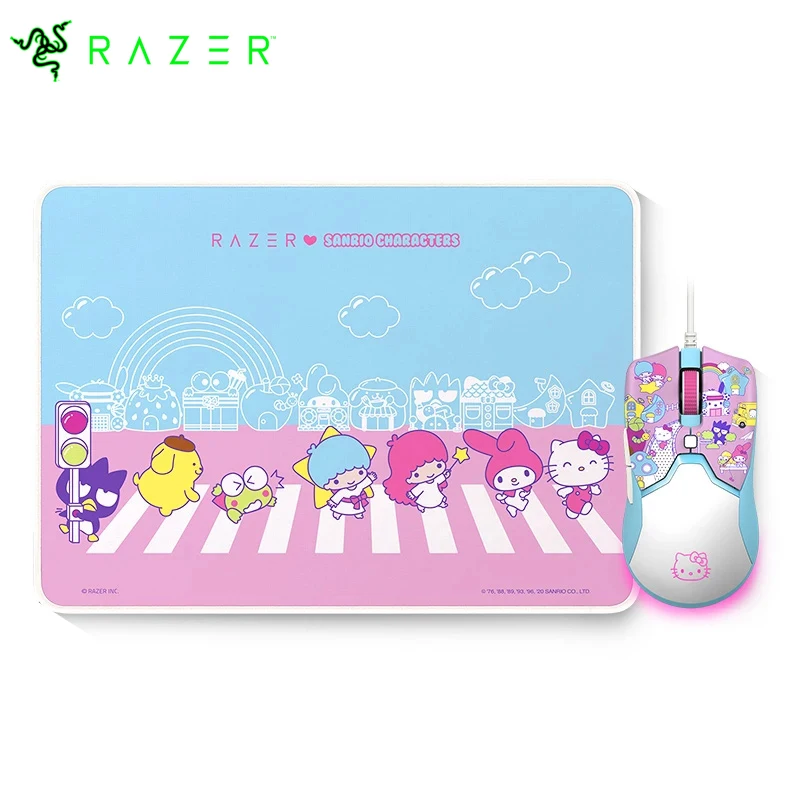 Razer Sanrio ограниченная серия хромированная мышь RGB 8500 DPI + набор ковриков - купить по