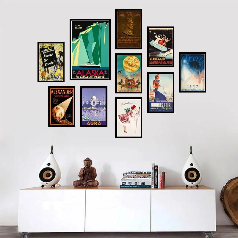 Retro 1937 Paris Exposition Internationale Vintage Art Deco Travel Poster Frames 
Retro 1937 Paris Exposition Internationale Vintage Art Deco Travel Poster Frames