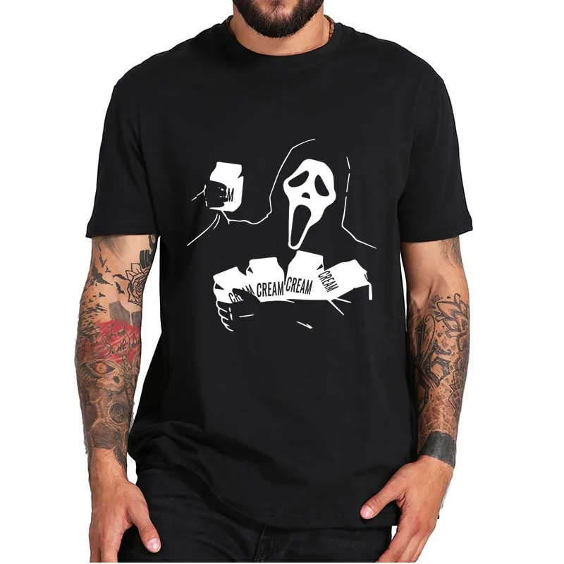 Scream 5 Cream T-Shirt Scream 2022 Funny Horror Film Fans T Shirt Men Women Casual Soft 100% Cotton Men's Clothing EU Size
Scream 5 Cream T-Shirt Scream 2022 Funny Horror Film Fans T Shirt Men Women Casual Soft 100% Cotton Men's Clothing EU Size