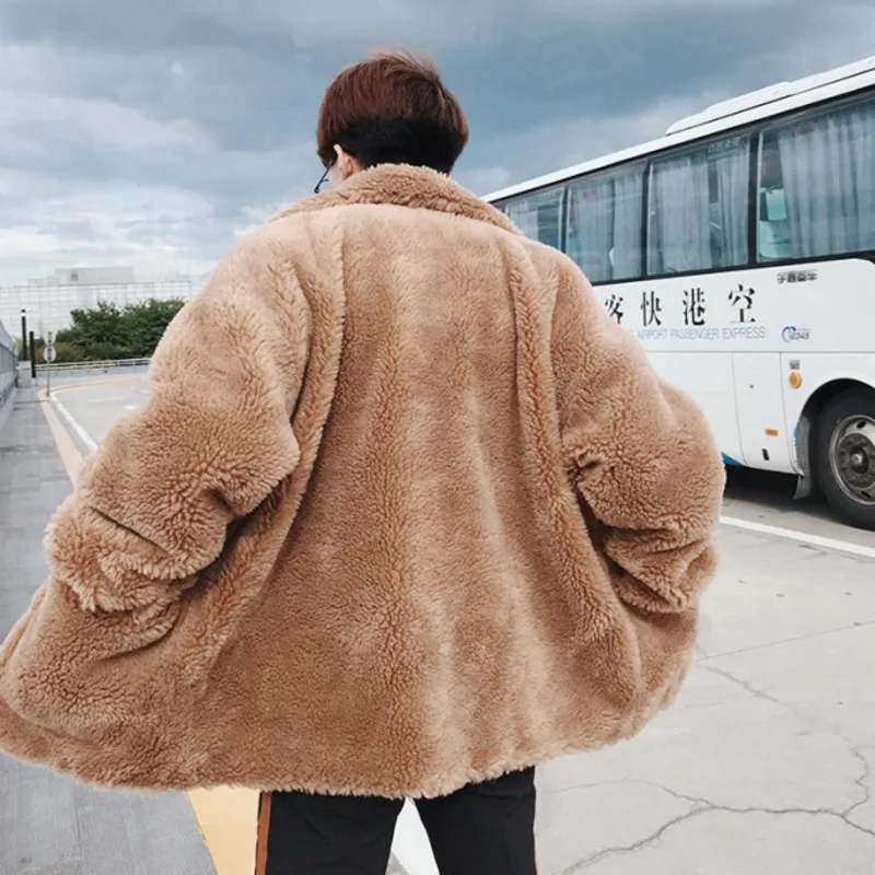 IEFB /men's wear 2020 New thickened faux fur oversize coat for couple warm comfortable black jackets male single breasted Y3577
IEFB /men's wear 2020 New thickened faux fur oversize coat for couple warm comfortable black jackets male single breasted Y3577