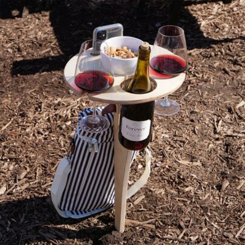 Outdoor Wine Table Foldable Round Desktop Mini Wooden Picnic Table Collapsible Wine Glass Rack Travel
Outdoor Wine Table Foldable Round Desktop Mini Wooden Picnic Table Collapsible Wine Glass Rack Travel
