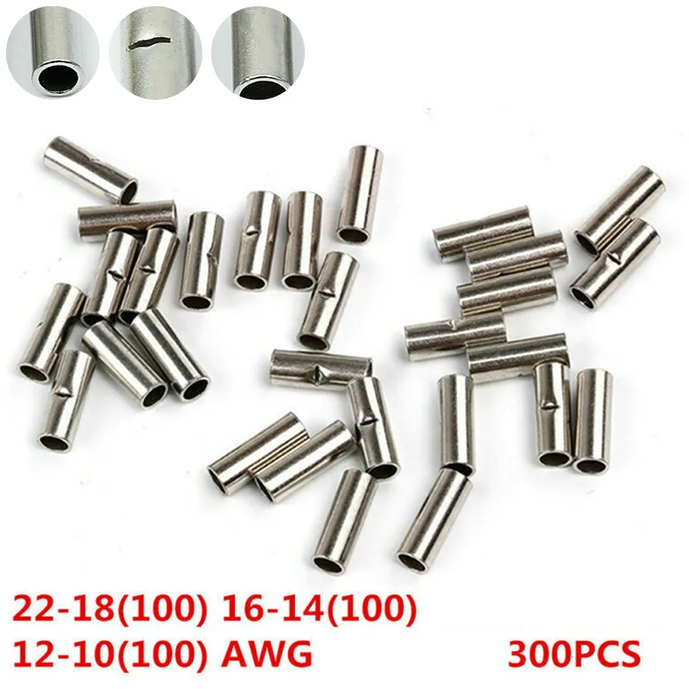 300 шт., неизолированные бесшовные стыковые клеммы, 22-18,16-14,12-10 Ga AWG, автомобильные аксессуары
300 шт., неизолированные бесшовные стыковые клеммы, 22-18,16-14,12-10 Ga AWG, автомобильные аксессуары