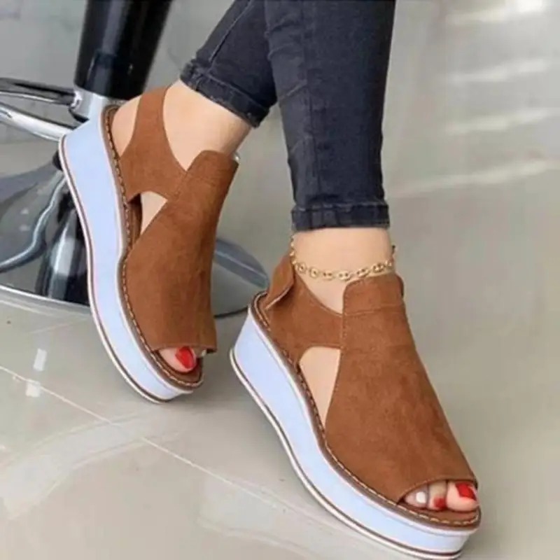 2021 Summer Casual Wedges Women Sandals Fashion Breathable Mid Heel Solid Color Footwear Women Shoes Round Toe Lady Fish Mouth
2021 Summer Casual Wedges Women Sandals Fashion Breathable Mid Heel Solid Color Footwear Women Shoes Round Toe Lady Fish Mouth