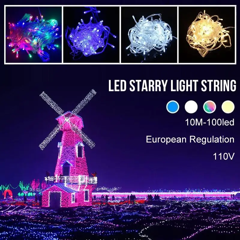 LED String 10M 100LED Starry String Lights Led Fairy Lights Durable Super Bright Wedding Waterproof Festivals Yard 110V
LED String 10M 100LED Starry String Lights Led Fairy Lights Durable Super Bright Wedding Waterproof Festivals Yard 110V