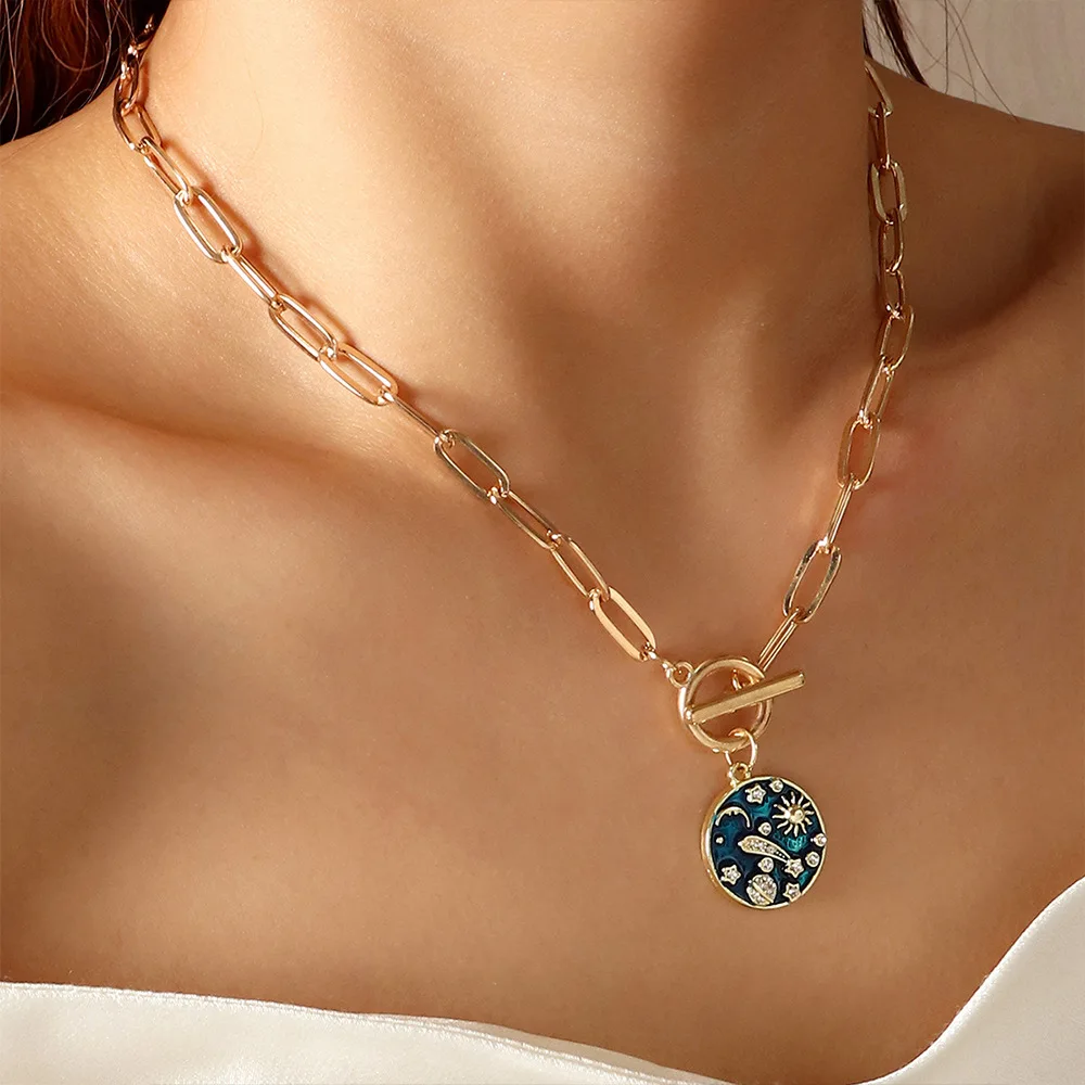 Bohemian Lady Necklace Pendant Metal Female Necklace Clavicle Chain Punk Style Retro U-shaped Necklace Collar Jewelry Party Gift
Bohemian Lady Necklace Pendant Metal Female Necklace Clavicle Chain Punk Style Retro U-shaped Necklace Collar Jewelry Party Gift