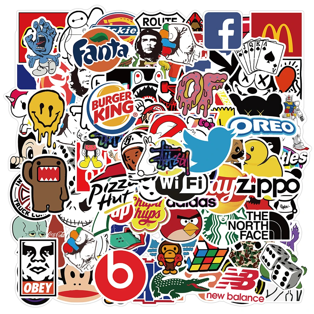 35/50/100PCS Cool Brand Logo Stickers Waterproof Skateboard Car Guitar Motorcycle Luggage Suitcase Graffiti DIY Sticker Kid Toy
35/50/100PCS Cool Brand Logo Stickers Waterproof Skateboard Car Guitar Motorcycle Luggage Suitcase Graffiti DIY Sticker Kid Toy