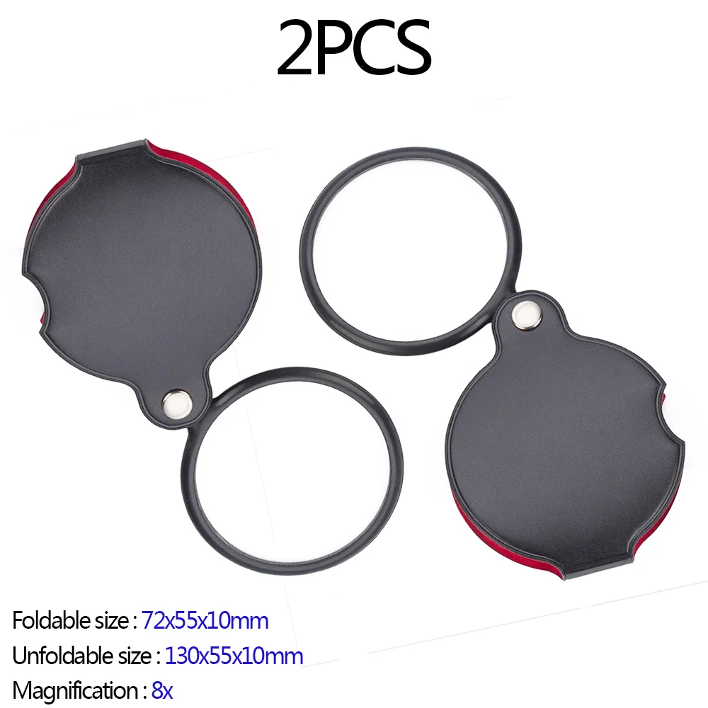 2pcs/set 8X Pocket Jewelry Magnifier Leather 50mm Folding Travel repair Magnifier Loupe for Reading Jewelry Loupe Glasses
2pcs/set 8X Pocket Jewelry Magnifier Leather 50mm Folding Travel repair Magnifier Loupe for Reading Jewelry Loupe Glasses