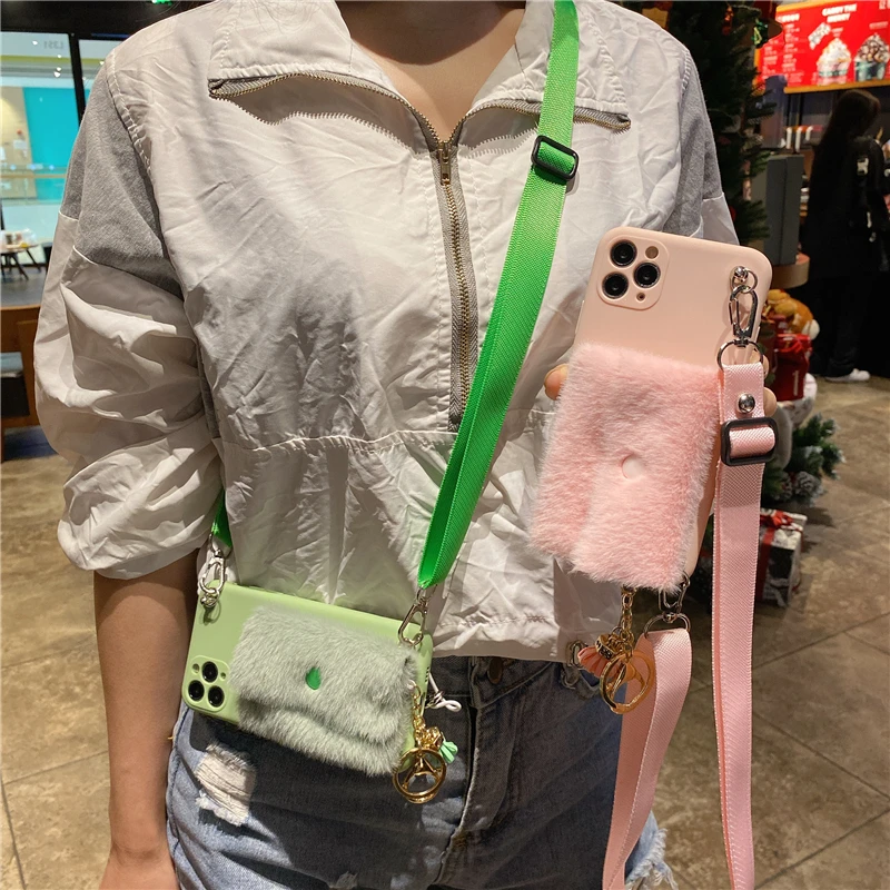 Plush Coin Purse Card Bag Phone Case Crossbody Necklace Cord Lanyards Rope for IPhone 12 Mini 7 8 Plus XR XS 11 Pro Max SE2 Case
Plush Coin Purse Card Bag Phone Case Crossbody Necklace Cord Lanyards Rope for IPhone 12 Mini 7 8 Plus XR XS 11 Pro Max SE2 Case