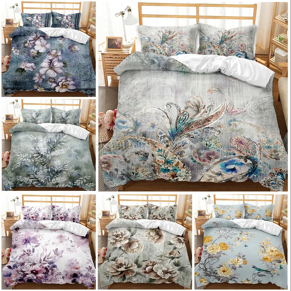 Floral Bedding Set 3D Flowers Printed Polyester Queen King Duvet Cover With Pillow Bedding Sets 2/3PCS Bedclothes Home Textile
Floral Bedding Set 3D Flowers Printed Polyester Queen King Duvet Cover With Pillow Bedding Sets 2/3PCS Bedclothes Home Textile