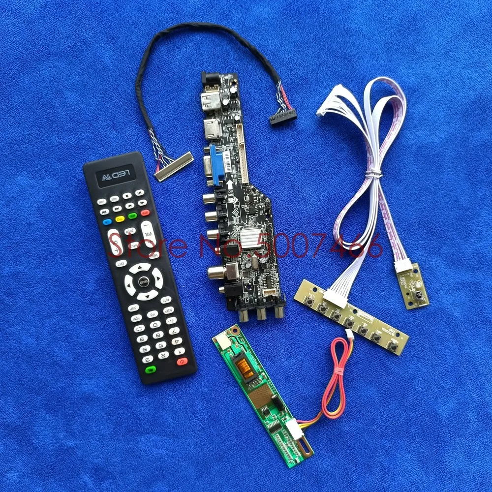 LVDS 30-Pin 1280*800 DVB Digital Signal USB+VGA+AV LCD Universal Controller Board Kit Panel Fit LTN154AT01/LTN154AT07 1CCFL
LVDS 30-Pin 1280*800 DVB Digital Signal USB+VGA+AV LCD Universal Controller Board Kit Panel Fit LTN154AT01/LTN154AT07 1CCFL