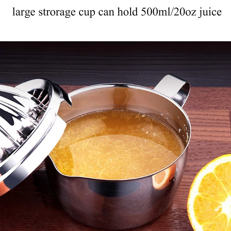 Lemon Squeezer Manual Citrus Juicer with Storage Cup 400Ml 13Oz with 2 Reamer Parts, Citrus Press DIY Juice Tool
Lemon Squeezer Manual Citrus Juicer with Storage Cup 400Ml 13Oz with 2 Reamer Parts, Citrus Press DIY Juice Tool