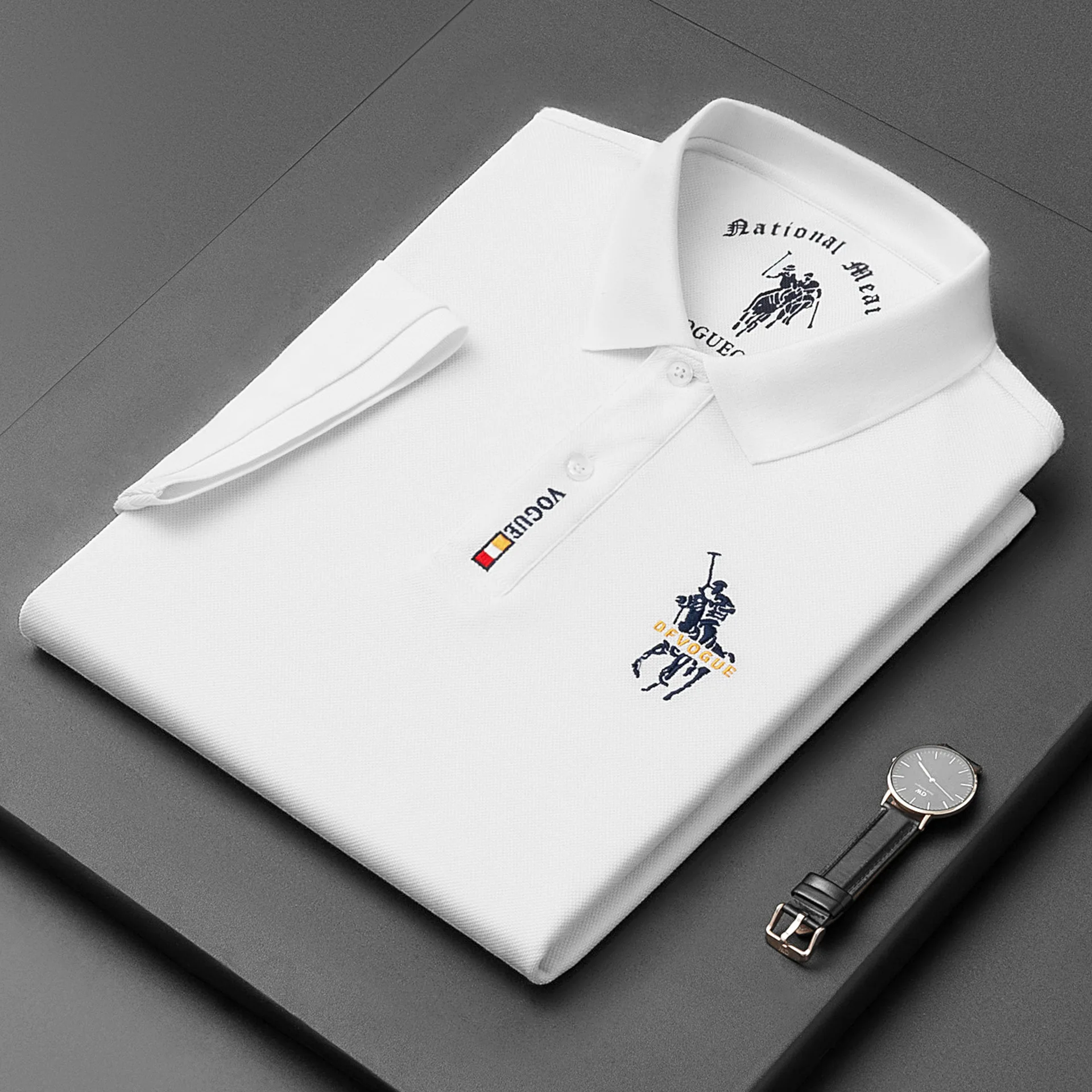 Karen whale new Paul embroidery men's short sleeve T-shirt Polo business casual loose size middle aged men's T-shirt
Karen whale new Paul embroidery men's short sleeve T-shirt Polo business casual loose size middle aged men's T-shirt