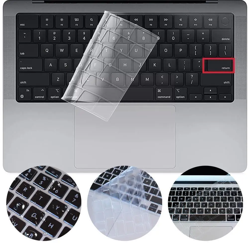 Ultra Thin Clear TPU Keyboard Cover For Apple Keyboard Protective Film Skin 14 Macbook A2442/2485 Touchbar Air 13 N5A1
Ultra Thin Clear TPU Keyboard Cover For Apple Keyboard Protective Film Skin 14 Macbook A2442/2485 Touchbar Air 13 N5A1