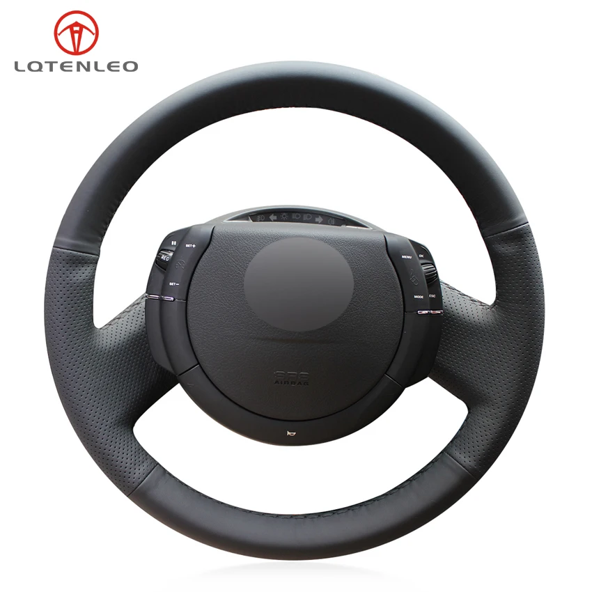 LQTENLEO Black Genuine Leather Handsewing Car Steering Wheel Cover For Citroen Triumph C4 C-Quatre 2004-2011
LQTENLEO Black Genuine Leather Handsewing Car Steering Wheel Cover For Citroen Triumph C4 C-Quatre 2004-2011