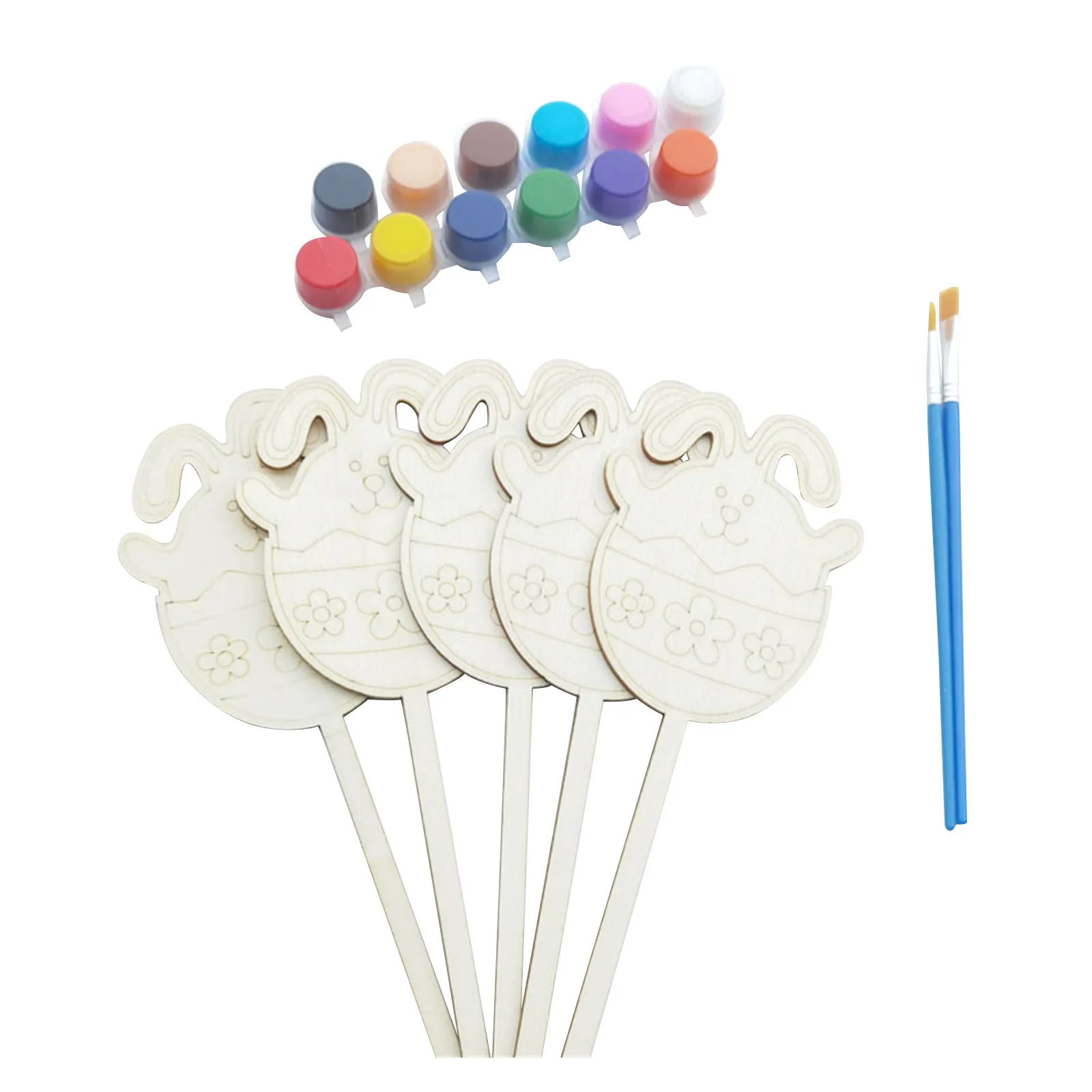 12 Color Pigment Two Pen Five Card Home Decor Gift Wooden Home Decoration DIY Handmade Painted Easter Indoor Plug-in Crafts
12 Color Pigment Two Pen Five Card Home Decor Gift Wooden Home Decoration DIY Handmade Painted Easter Indoor Plug-in Crafts