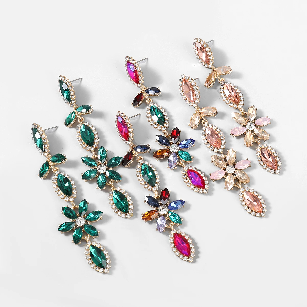 Autumn Metal Rhinestone Flower Earrings Family Party Shining Trend Dangle Earrings Women's Luxury Statement Earrings
Autumn Metal Rhinestone Flower Earrings Family Party Shining Trend Dangle Earrings Women's Luxury Statement Earrings