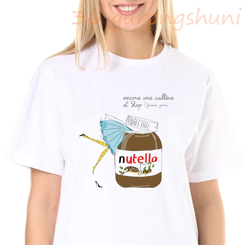 Fashion T-shirt Nutella Print Women T Shirt Harajuku Ullzang Graphic Funny White Tshirt Top Tees Female Custom Pattern Tshirts
Fashion T-shirt Nutella Print Women T Shirt Harajuku Ullzang Graphic Funny White Tshirt Top Tees Female Custom Pattern Tshirts