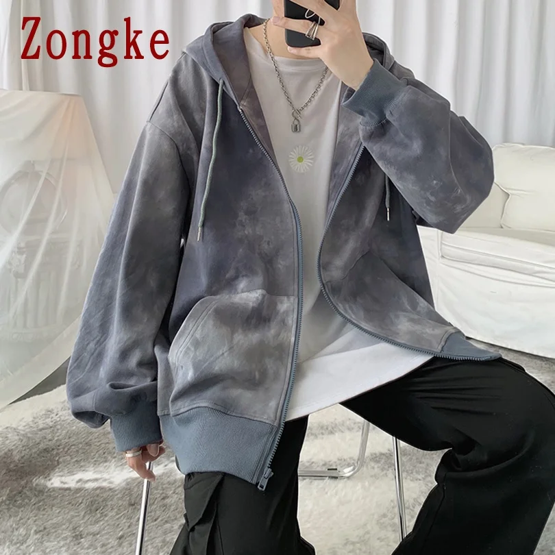 Zongke Tie Dye Zip Up Hoodie Men Clothing Harajuku Streetwear Hoodies Men 2021 Pullover Tops 2XL New Arrivals
Zongke Tie Dye Zip Up Hoodie Men Clothing Harajuku Streetwear Hoodies Men 2021 Pullover Tops 2XL New Arrivals