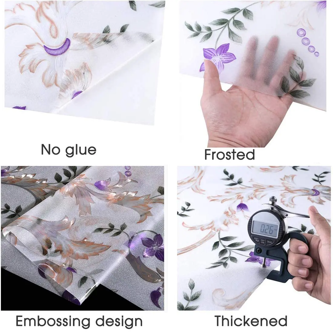 BUNPIG Privacy Window Film Stained Glass Vinyl Non-Adhesive Film Frosted Decorative Decals Static Cling Window Stickers for Home
BUNPIG Privacy Window Film Stained Glass Vinyl Non-Adhesive Film Frosted Decorative Decals Static Cling Window Stickers for Home