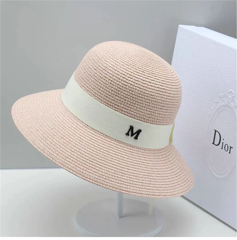 Summer Women Hat Short Brim Fisherman Straw Hat Solid Letter M Sun Protection Hat Fashion All-match Outdoor Lady Hat
Summer Women Hat Short Brim Fisherman Straw Hat Solid Letter M Sun Protection Hat Fashion All-match Outdoor Lady Hat