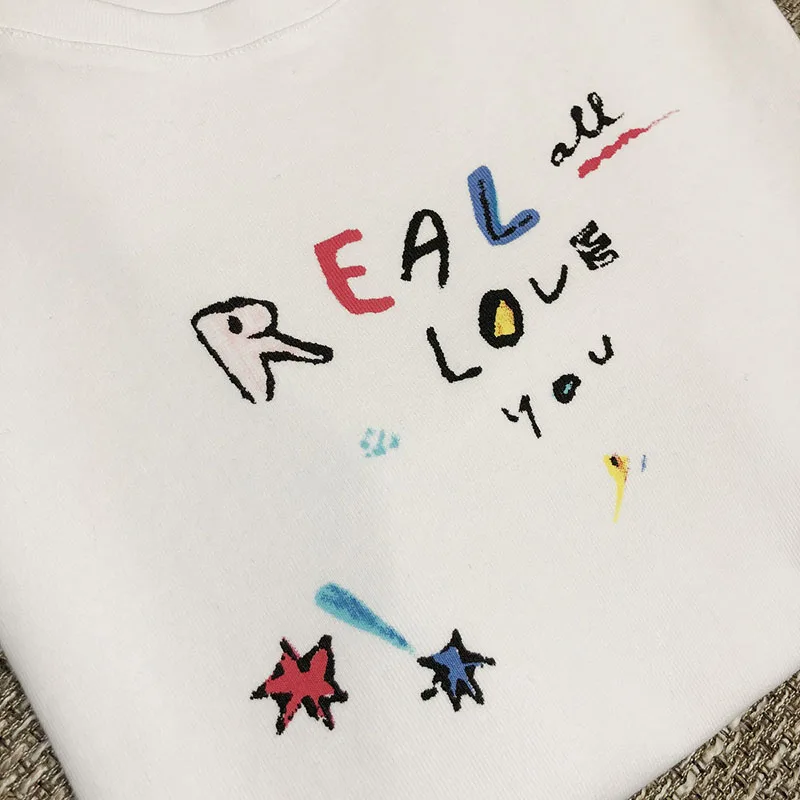 Women Spring Summer Letter Fun Doodles Printing T-Shirt Casual Slim Personality Age Reduction All-Match Cotton Top Streetwear
Women Spring Summer Letter Fun Doodles Printing T-Shirt Casual Slim Personality Age Reduction All-Match Cotton Top Streetwear