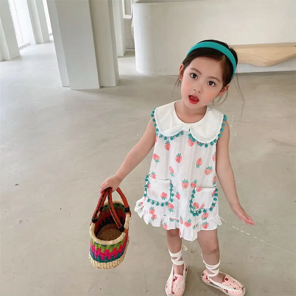 Little Girls Costume Doll Collar Sleeveless Dresses Summer 2021 new Plum Print Princess Clothing for Girl Fashion
Little Girls Costume Doll Collar Sleeveless Dresses Summer 2021 new Plum Print Princess Clothing for Girl Fashion