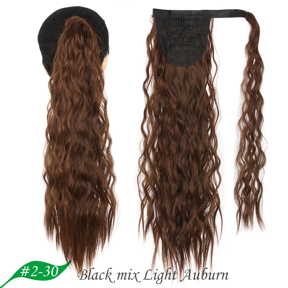 LiangMo 22inches Corn Wavy Long Ponytail Hairpiece Extension Synthetic Wrap on Clip Hair Extensions Brown Black Hair Pony Tail
LiangMo 22inches Corn Wavy Long Ponytail Hairpiece Extension Synthetic Wrap on Clip Hair Extensions Brown Black Hair Pony Tail
