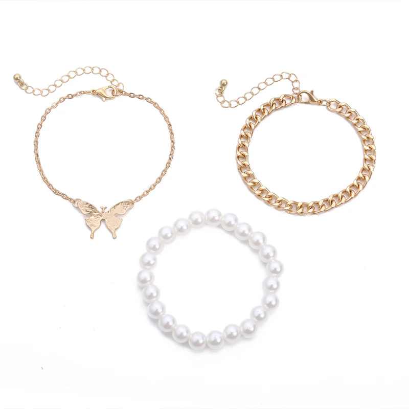 2021 New Bohemian Pearl Bracelet Set Butterfly Metal Geometric Chain Bracelet Retro Golden Bracelet Jewelry
2021 New Bohemian Pearl Bracelet Set Butterfly Metal Geometric Chain Bracelet Retro Golden Bracelet Jewelry
