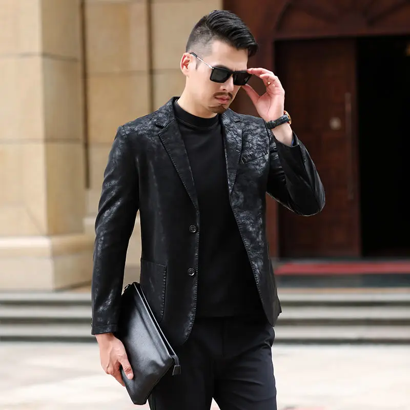 2021 Spring Autumn Men's Casual PU Leather Suit Jackets Male Loose Short Motorcycle Coats Men Solid Faux Leather Coats O499
2021 Spring Autumn Men's Casual PU Leather Suit Jackets Male Loose Short Motorcycle Coats Men Solid Faux Leather Coats O499