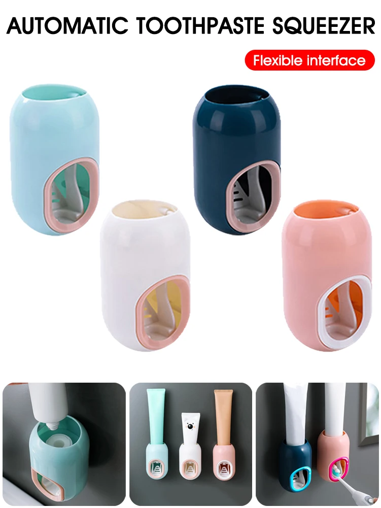 Bathroom Toothpaste Squeezer Automatic Toothpaste Dispenser Dust-proof Toothbrush Holder Wall Mount Stand Bathroom Accessories
Bathroom Toothpaste Squeezer Automatic Toothpaste Dispenser Dust-proof Toothbrush Holder Wall Mount Stand Bathroom Accessories