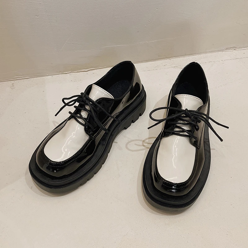 2021 Autumn Women's Platform Japanese Thick-soled Lace-up Vulcanize Shoes British Small Leather Shoes Increased Platform Shoes
2021 Autumn Women's Platform Japanese Thick-soled Lace-up Vulcanize Shoes British Small Leather Shoes Increased Platform Shoes