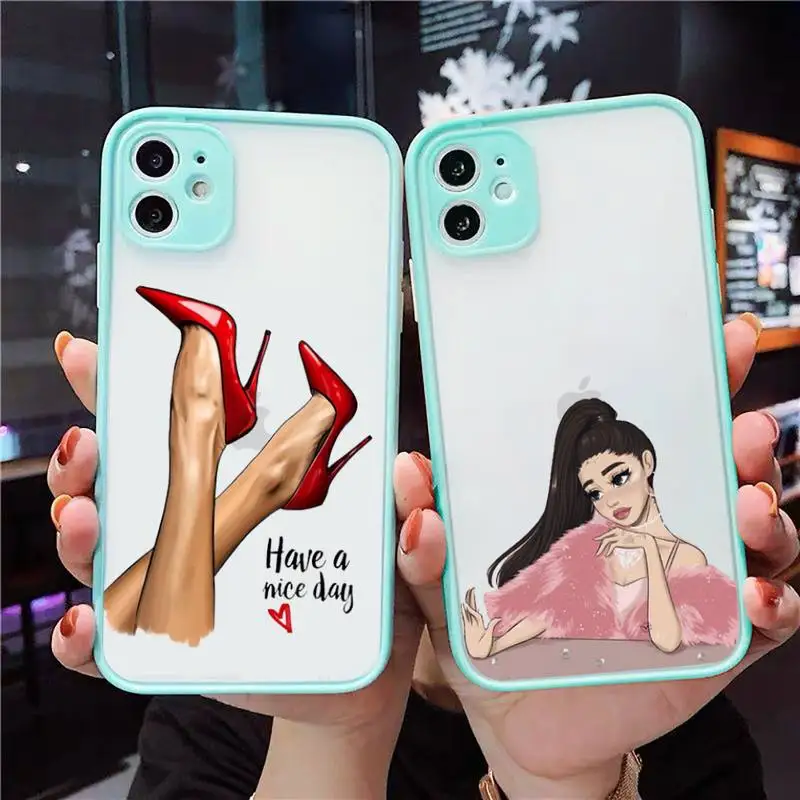 Fashion Girl Queen High Heels Phone Case For iPhone 13 12 11 Mini Pro XR XS Max 7 8 Plus X Matte transparent blue Back Cover
Fashion Girl Queen High Heels Phone Case For iPhone 13 12 11 Mini Pro XR XS Max 7 8 Plus X Matte transparent blue Back Cover