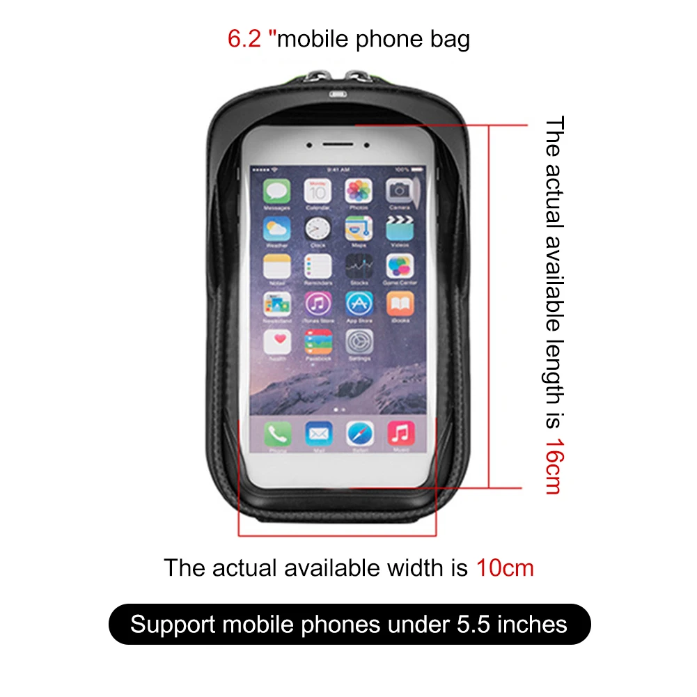 Rainproof Bike Bag 6.0in Phone Holder Frame Front Top Tube Bag Basket MTB Road Bike Front Tube Bag Bicycle Touch Screen Pannier 
Rainproof Bike Bag 6.0in Phone Holder Frame Front Top Tube Bag Basket MTB Road Bike Front Tube Bag Bicycle Touch Screen Pannier