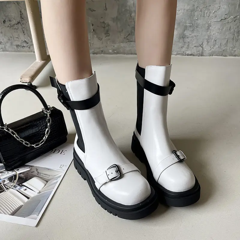 Chelsea Boots Chunky Women Winter Shoes Pu Leather Plush Black Female Autumn Fashion Platform Mid Calf Botines De Mujer
Chelsea Boots Chunky Women Winter Shoes Pu Leather Plush Black Female Autumn Fashion Platform Mid Calf Botines De Mujer