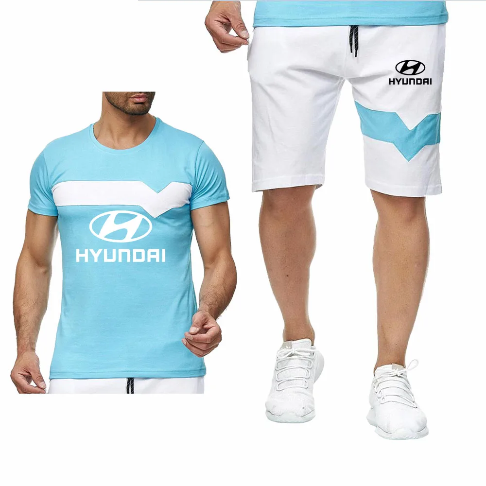 Men's Suit for Hyundai Car Logo Summer Mens Short Sleeve Fashion casual male Splice Crew neck Cotton T-Shirt Pants Suit 2Pcs
Men's Suit for Hyundai Car Logo Summer Mens Short Sleeve Fashion casual male Splice Crew neck Cotton T-Shirt Pants Suit 2Pcs