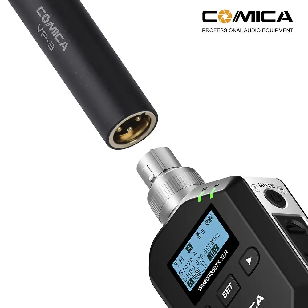 BEESCLOVER WM200/300-XLR 96-канальный UHF Cannon Интерфейс металлический Беспроводной микрофон