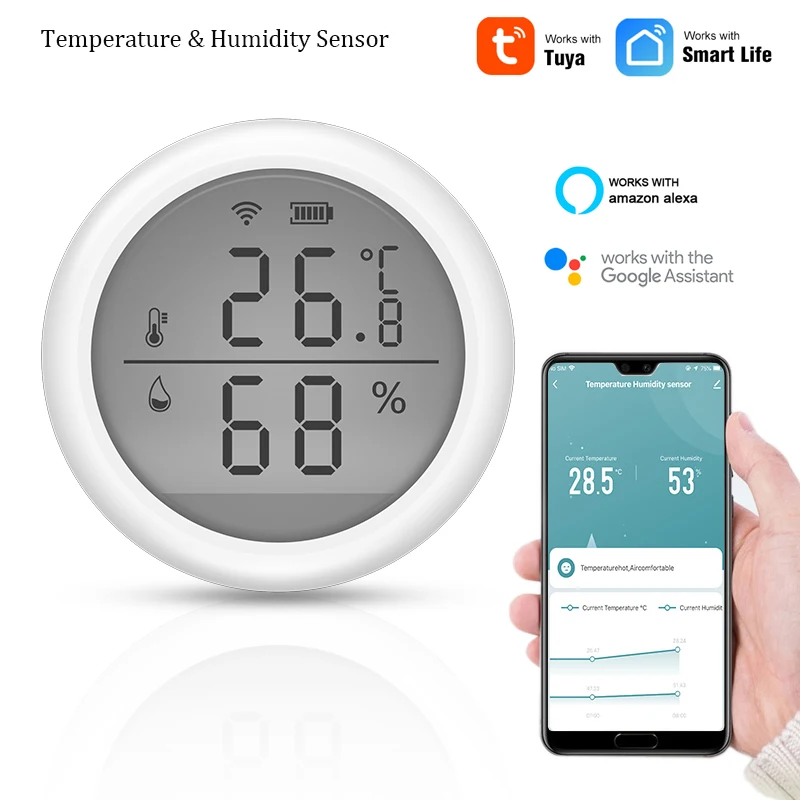 Датчик температуры и влажности Tuya Smart Wifi, датчик окружающей среды, управление умным домом, Wi-Fi соединение, интеллектуальное соединение
Датчик температуры и влажности Tuya Smart Wifi, датчик окружающей среды, управление умным домом, Wi-Fi соединение, интеллектуальное соединение