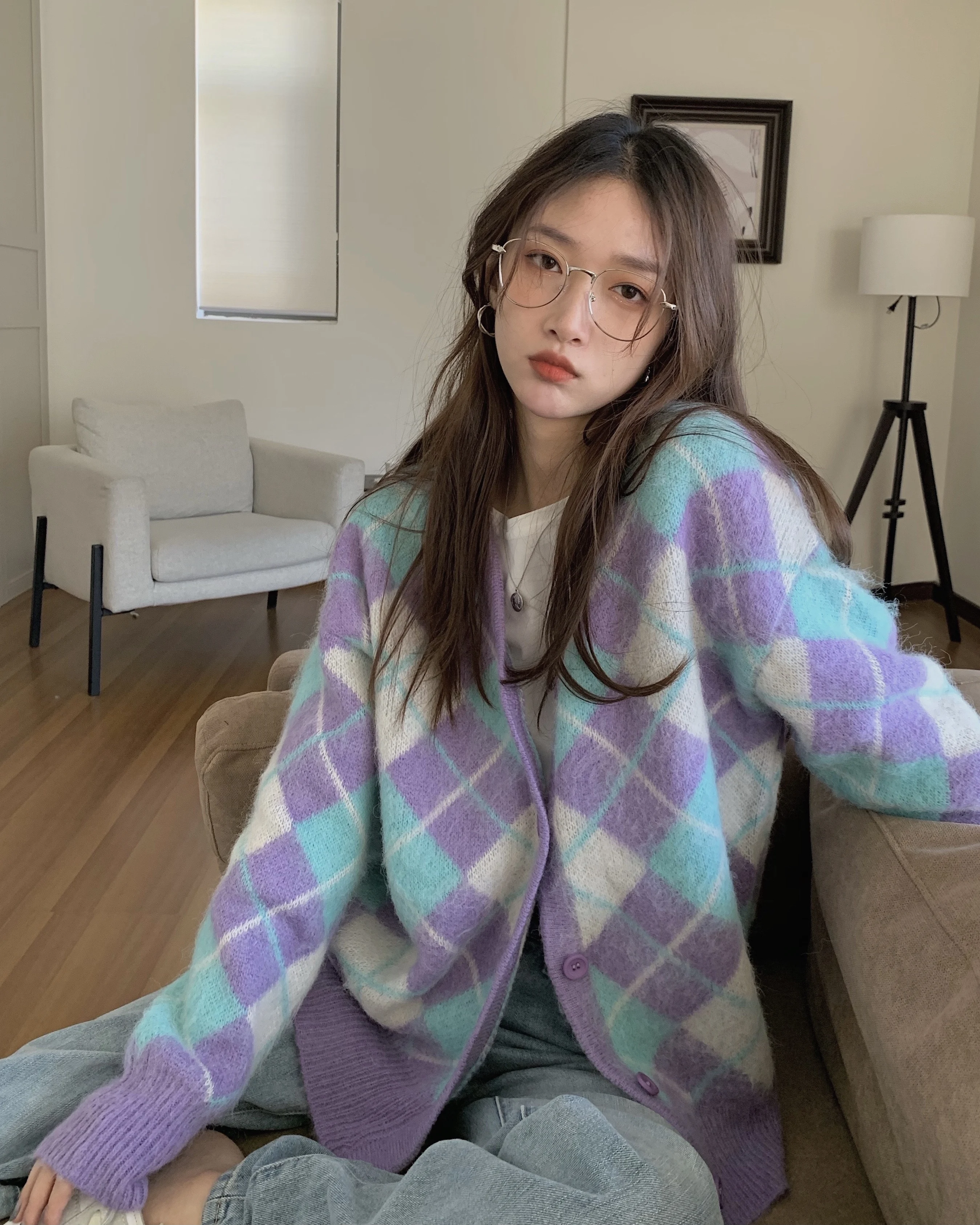 Sweater Loose Women's Comfortable Outerwear Autumn and Winter 2020 Rhombic Soft Glutinous Knitted Cardigan Mohair Warm Salt Coat
Sweater Loose Women's Comfortable Outerwear Autumn and Winter 2020 Rhombic Soft Glutinous Knitted Cardigan Mohair Warm Salt Coat