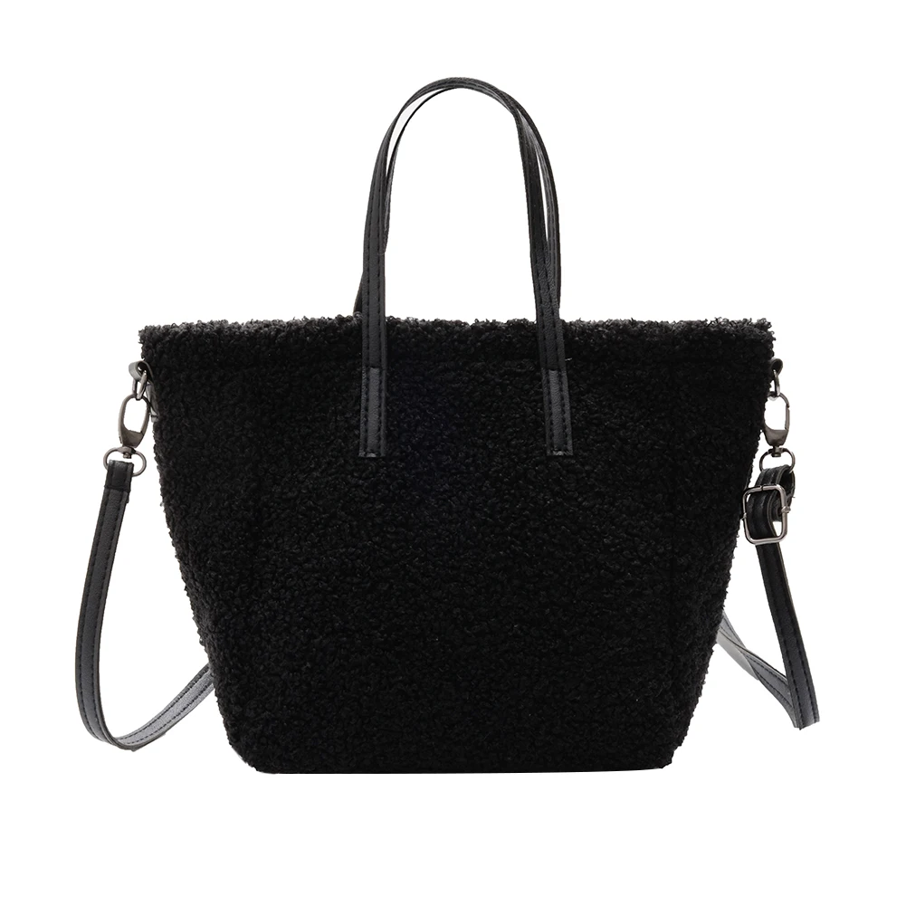 Portable Fleece Top-handle Handbag Women Solid Large Capacity Shoulder Tote Bags Youth Ladies Simple Versatile Bag
Portable Fleece Top-handle Handbag Women Solid Large Capacity Shoulder Tote Bags Youth Ladies Simple Versatile Bag