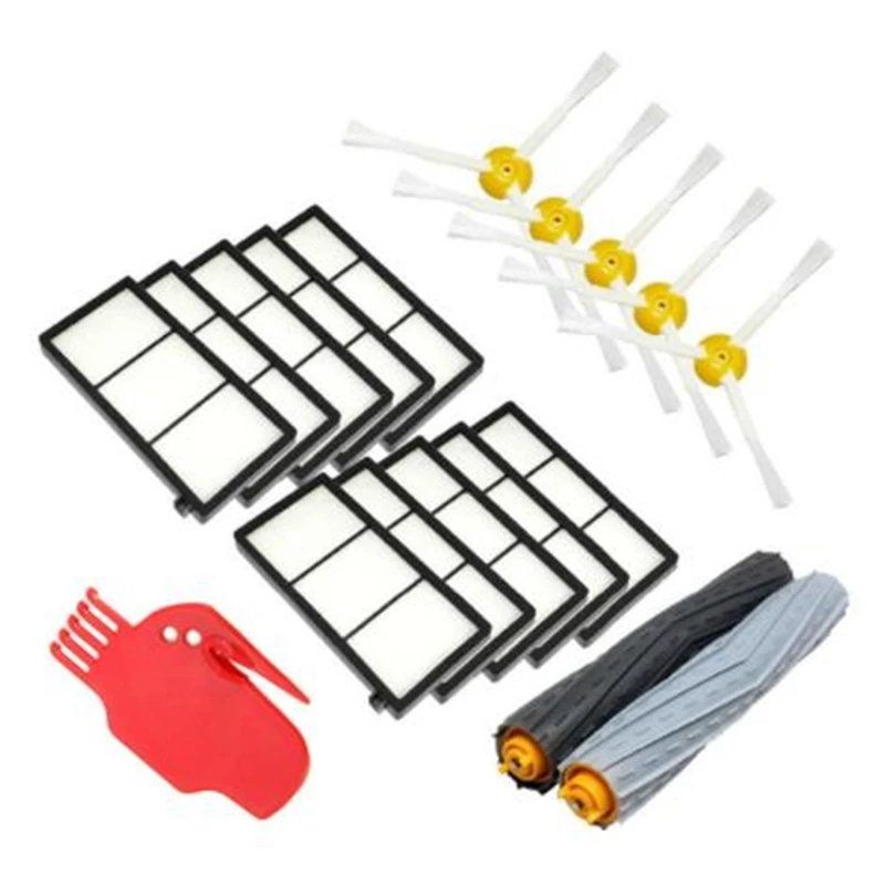 Main Brush Side Brush Filter for IRobot Roomba 800 900 Series Replacement Accessories 
Main Brush Side Brush Filter for IRobot Roomba 800 900 Series Replacement Accessories