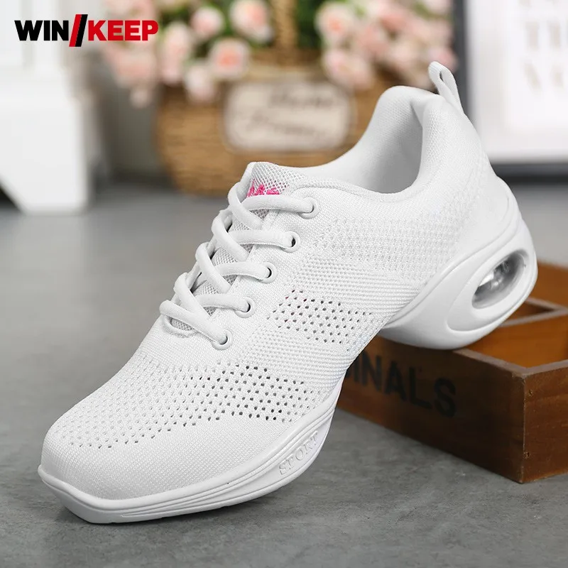 Soft Outsole Breathable Dance Shoes Sneakers Women Practice Shoes Lace Up Mesh Hollow Out Modern Dance Jazz Shoes Trainers
Soft Outsole Breathable Dance Shoes Sneakers Women Practice Shoes Lace Up Mesh Hollow Out Modern Dance Jazz Shoes Trainers