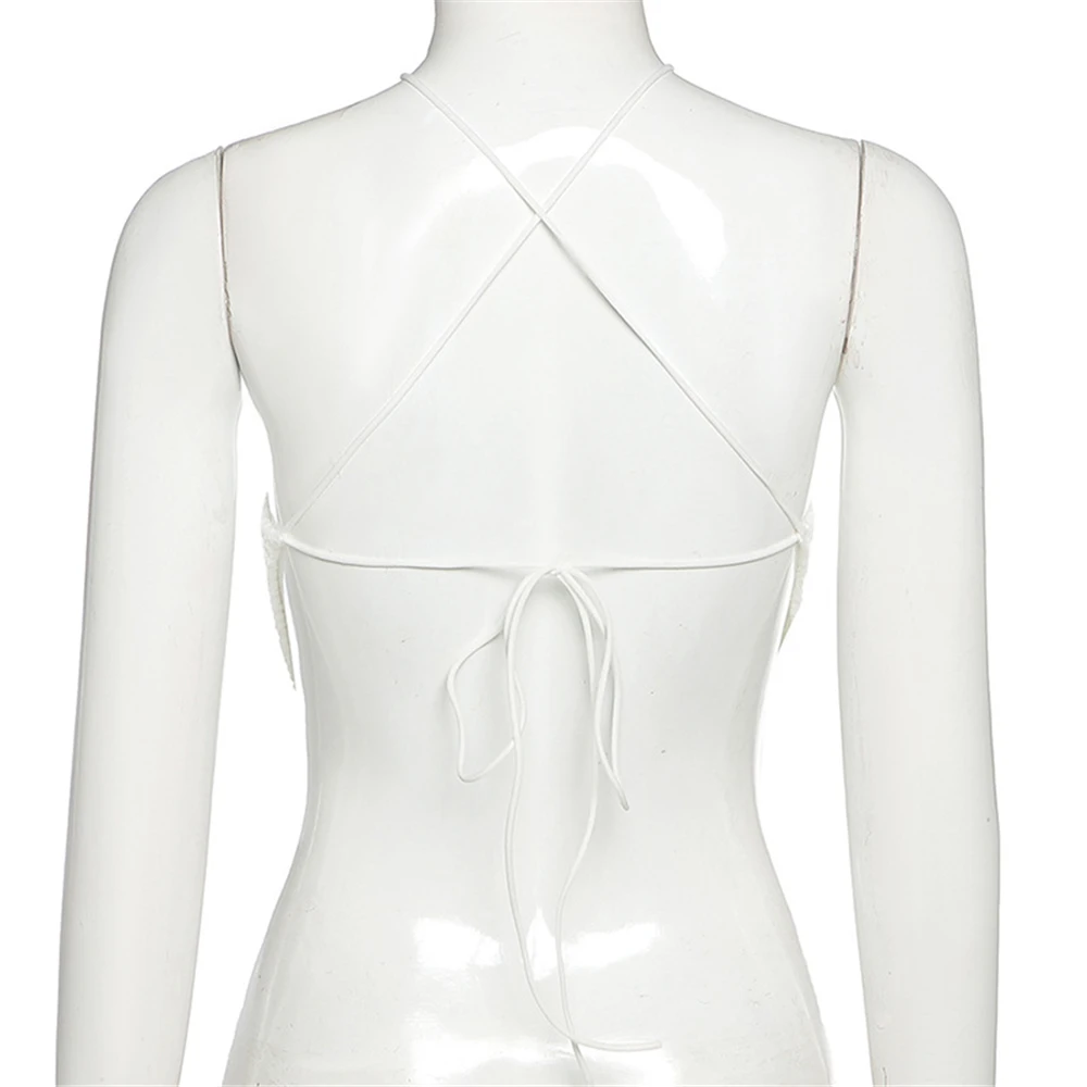 Sexy Halter Crop Top Women Backless Bandage Basic E-Girl Summer Fashion Y2K Tube Tops Strapless Summer White Tank Ladies 2021
Sexy Halter Crop Top Women Backless Bandage Basic E-Girl Summer Fashion Y2K Tube Tops Strapless Summer White Tank Ladies 2021