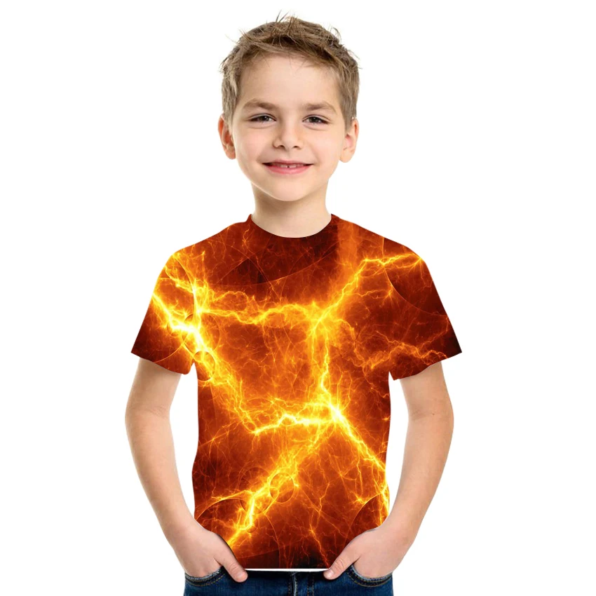 2021 summer new milk silk fabric 3D printing T-shirt abstract pattern girls and boys clothing loose and comfortable 4T-16T 
2021 summer new milk silk fabric 3D printing T-shirt abstract pattern girls and boys clothing loose and comfortable 4T-16T