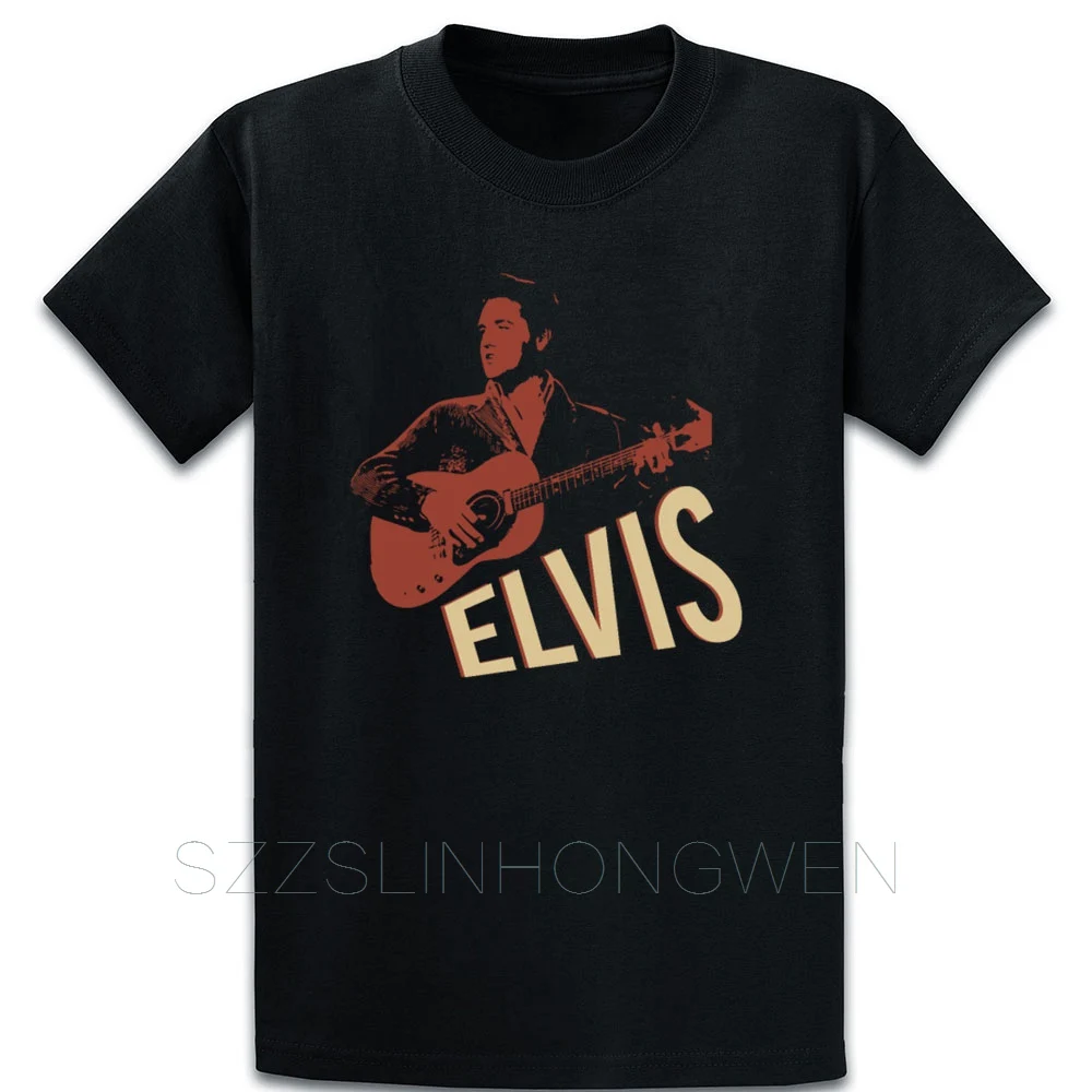 Elvis играющая гитара Футболка свободная оригинальная хлопковая летняя футболка с