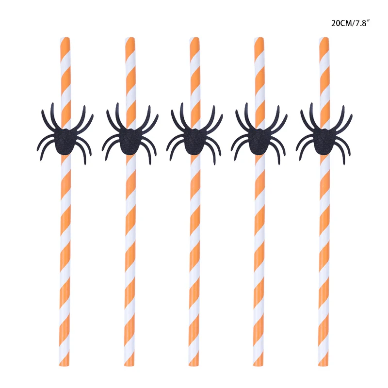 25pcs Halloween Paper Straws Pumpkin Ghost Bat stripe Pattern Drinking Straw Happy Halloween Party Decoration For Home Supplies
25pcs Halloween Paper Straws Pumpkin Ghost Bat stripe Pattern Drinking Straw Happy Halloween Party Decoration For Home Supplies