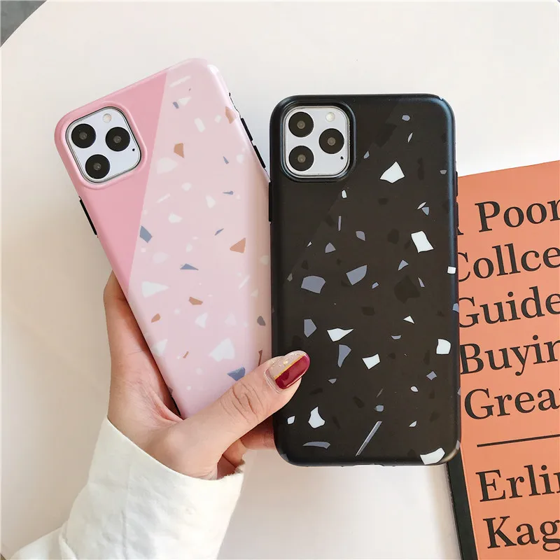 Черный розовый чехол для iphone 11 Pro Max XR XS X 6 S 7 8 Plus задняя крышка на IMD силиконовый