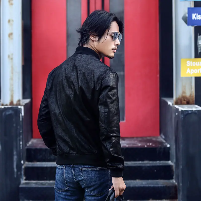 Spain simple style 2023 flight brown pig skin suede for thin leather men pilot jacket
Spain simple style 2023 flight brown pig skin suede for thin leather men pilot jacket