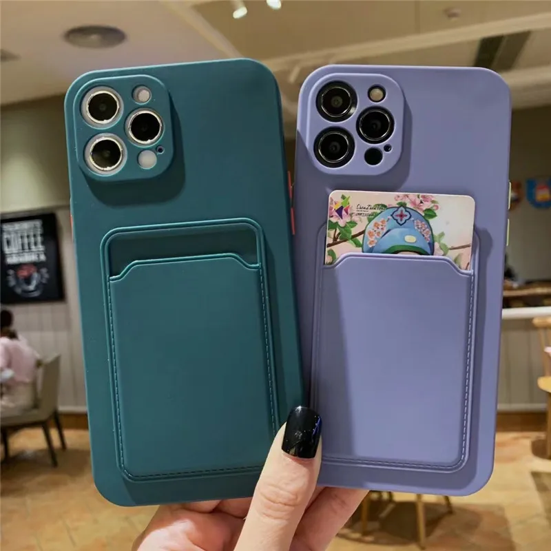 Luxury Card Bag Phone Case For iphone 13 12 Mini 11 Pro XS Max XR X 8 7 Plus SE 2020 Solid Color Silicone Soft Back Cover
Luxury Card Bag Phone Case For iphone 13 12 Mini 11 Pro XS Max XR X 8 7 Plus SE 2020 Solid Color Silicone Soft Back Cover
