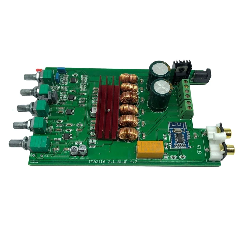 DP1 2.1 Digital Power Amplifier Board TPA3116D2 50Wx2+100W High Power Bluetooth 5.0 Subwoofer Audio Amplifier Board
DP1 2.1 Digital Power Amplifier Board TPA3116D2 50Wx2+100W High Power Bluetooth 5.0 Subwoofer Audio Amplifier Board