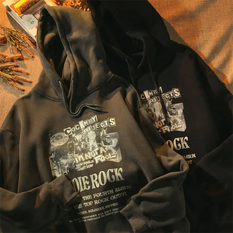 Autumn New American Street Japanese Retro Simple Couple Loose Wild Tide Brand Thin Section Plus Fleece Hooded Sweater
Autumn New American Street Japanese Retro Simple Couple Loose Wild Tide Brand Thin Section Plus Fleece Hooded Sweater